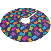 グミベア模様 ブラッシュドポリエステルツリースカート (アングル)