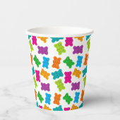 グミベア模様 紙コップ (正面)