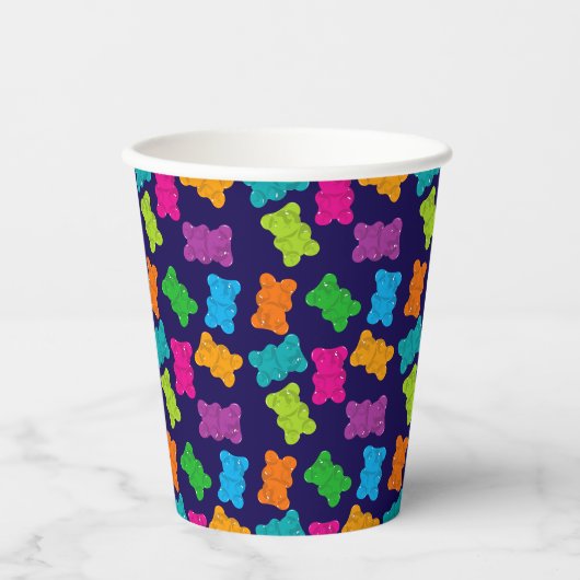 グミベア模様 紙コップ (正面)