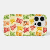 グミベア ミント ピンク 黄色 フルーツ 誕生日 iPhoneケース (裏面横)