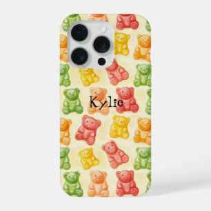 グミベア ミント ピンク 黄色 フルーツ 誕生日 iPhone 15 PROケース