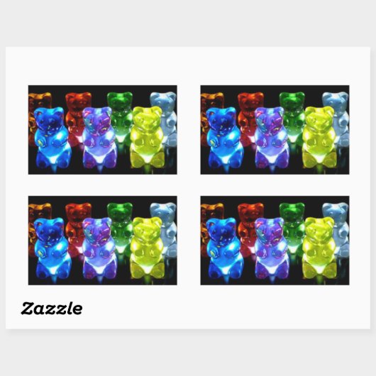 グミベア 長方形シール (シート)