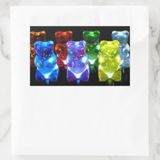 グミベア 長方形シール (バッグ)