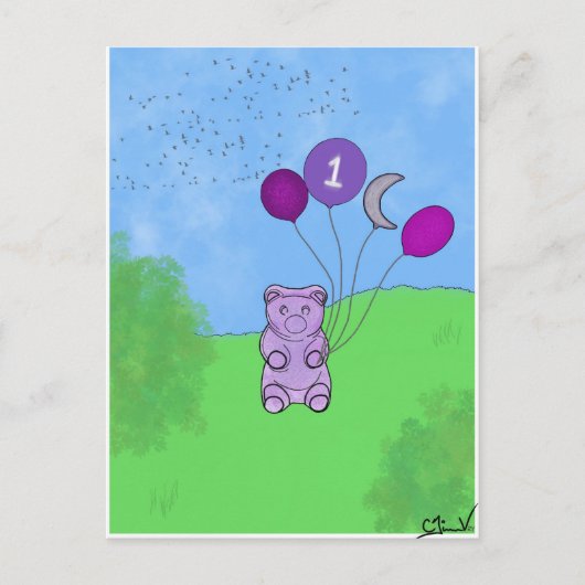 グミーベアのポスター ポストカード (正面)