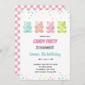 グミー・ベア・キャンディの招待 招待状 (正面/裏面)