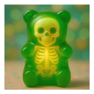 グミ骨格クマ磁石 フォトプリント