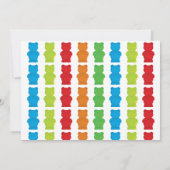 グミ·ベア·キャンディーが早くベビーシャワーを待つ 招待状 (裏面)