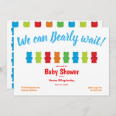 グミ·ベア·キャンディーが早くベビーシャワーを待つ 招待状 (正面/裏面)