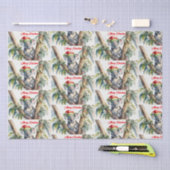 グムツリーに座るメリークリスマスコアラ 薄葉紙 (クラフト)