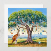 グムツリーのクリスマスバウブルの下のカンガルー (正面/裏面)