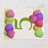 グムドロップキャンディテーブル番号カード ポストカード (裏面)