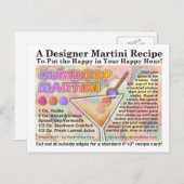 グムドロップキャンディマルティーニレシピカード葉書 ポストカード (正面/裏面)