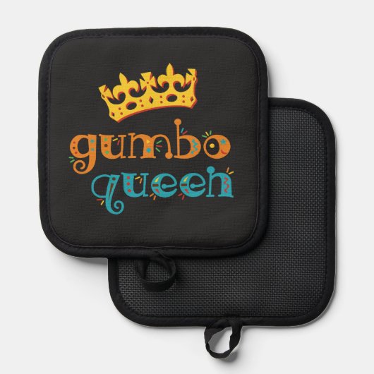 グムボクイーンルイジアナまたはクレオール調理師 鍋敷き (正面/裏面)