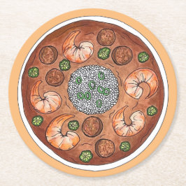 グムボスープルイジアナLAニューオーリンズNOLAフード ラウンドペーパーコースター