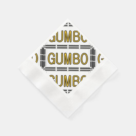 グムボスープ 縁ありカクテルナプキン (角)