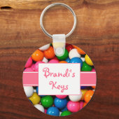 グムボールパーソナライズされたキーチェーン キーホルダー (正面)