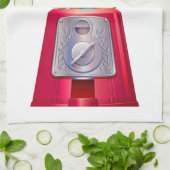 グムボールマシンバブルガムヴィンテージかわいい赤 キッチンタオル (折り畳み)