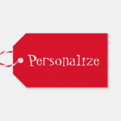 グムボールマシンバブルガムヴィンテージかわいい赤 ギフトタグ (裏面横)