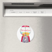 グムボールマシンバブルガムヴィンテージかわいい赤 マグネット (インサイチュ (食洗機))