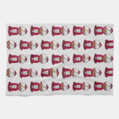 グムボールマシンレトロキャンディショップパターン キッチンタオル (横)