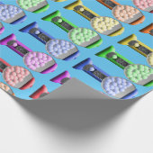 グムボール機キャンディレインボーパターン ラッピングペーパー (角)