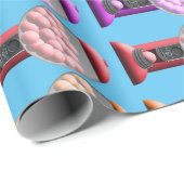 グムボール機キャンディレインボーパターン ラッピングペーパー (ロールコーナー)