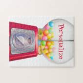 グムボール機バブルガムヴィンテージかわいい赤キャンディ ジグソーパズル (横)