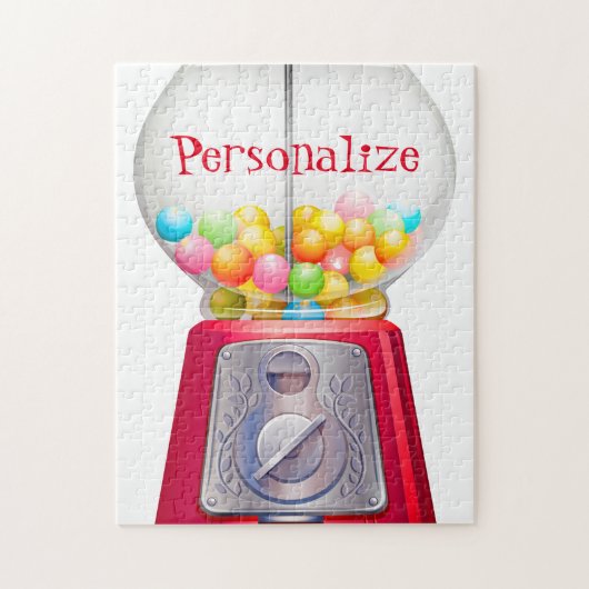 グムボール機バブルガムヴィンテージかわいい赤キャンディ ジグソーパズル (縦)