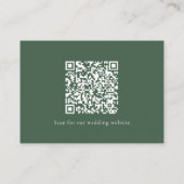 グモダンエレガントリー結婚ユーカリQRコード エンクロージャーカード (裏面)