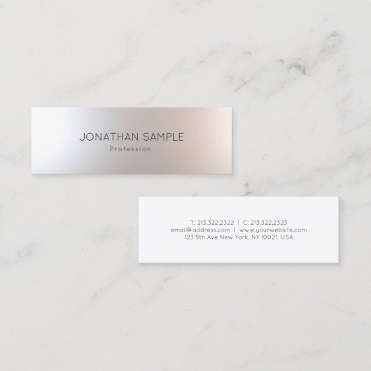 グモダンラエレガントマ頭が切れるテンプレート スキニー名刺 (正面/裏面)