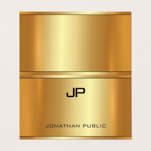 グモダンラマーエレガント金ゴールドラグジュアリーテンプレート 名刺 (外部フラット)