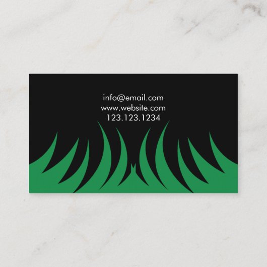 グモダンリーングラスカット用芝生気にサービス 名刺 (裏面)