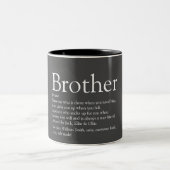 グモダンレーカッコいい最高のおもしろい Brother Ever Definition ツートーンマグカップ (中央)