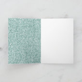 グラかわいらしムミントグリーン金ゴールドグリッター誕生日 カード (内部)