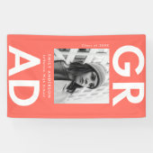 グラはっきりしたッド・コーラル・フォト卒業 横断幕 (横)