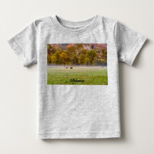 グライジング・エルク・カップル ベビーTシャツ (正面)
