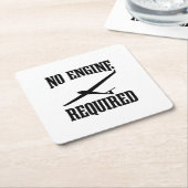 グライダーことわざ |滑空パイロット高騰の贈り物 スクエアペーパーコースター (アングル)