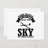 グライダーことわざ |滑空高速パイロットギフトアイディア ポストカード (正面/裏面)