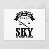 グライダーことわざ |滑空高速パイロットギフトアイディア ポストカード (正面)