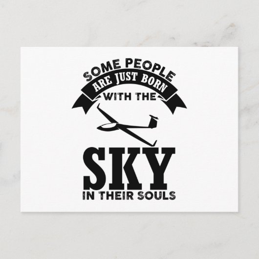グライダーことわざ |滑空高速パイロットギフトアイディア ポストカード (正面)