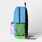 グライダーハート- Blue パーソナライズされた Laptop Backpack プリントバックパック (右)