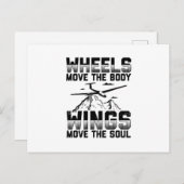 グライダーパイロットギフト – グライダー熱ソーラーことわざ ポストカード (正面/裏面)