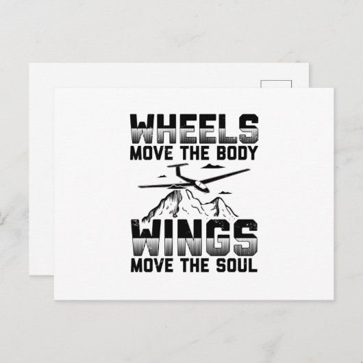 グライダーパイロットギフト – グライダー熱ソーラーことわざ ポストカード (正面/裏面)