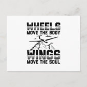 グライダーパイロットギフト – グライダー熱ソーラーことわざ ポストカード (正面)