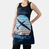 グライダーパイロットヴィンテージ飛行機日没飛行機 エプロン (インサイチュ)