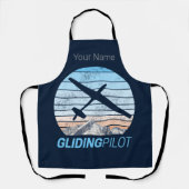 グライダーパイロットヴィンテージ飛行機日没飛行機 エプロン (正面)