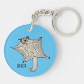 グライダー漫画イラストレーション キーホルダー (裏面)