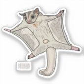 グライダー漫画イラストレーション シール (正面)