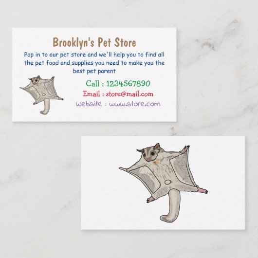 グライダー漫画イラストレーション 名刺 (正面/裏面)