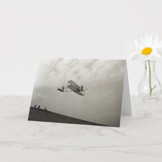 グライダー試験飛行 航空 ライト兄弟 カード (小さな植物)